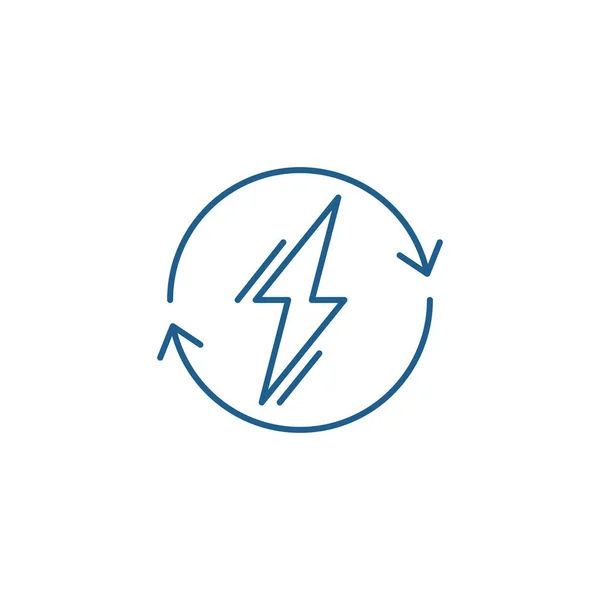 Concepto de icono de línea de uso de energía. Uso de energía símbolo de vector plano, signo, esbozo ilustración . — Vector de stock