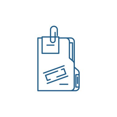 Gizli Arşiv satırı simgesi kavramı. Gizli Arşiv düz vektör simgesi, işaret, anahat illüstrasyon.