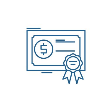 Hisse satırı simgesi kavramı. Hisse düz vektör simgesi, işaret, anahat illüstrasyon.