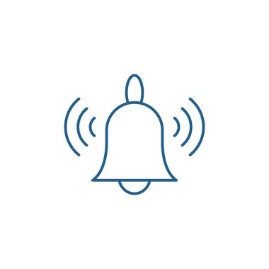 Sinyal hattı simgesi kavramı. Sinyal düz vektör simgesi, işaret, anahat illüstrasyon.