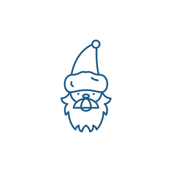 Santa claus concepto de icono de línea. Símbolo vectorial plano de Santa Claus, signo, esquema ilustración . — Archivo Imágenes Vectoriales