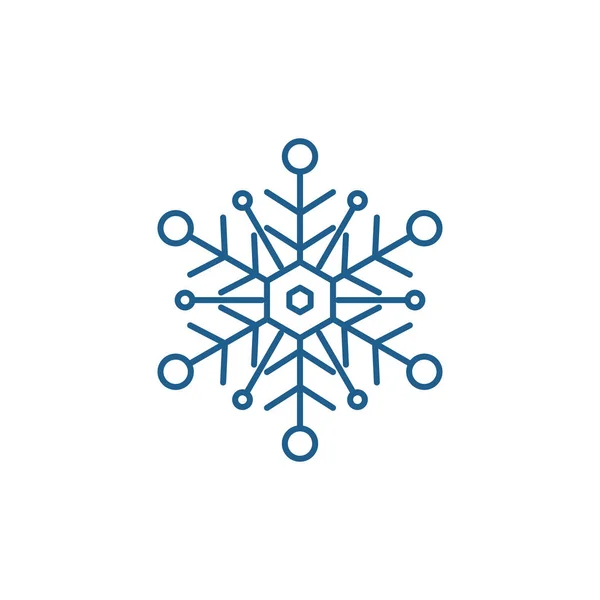 Νιφάδα χιονιού γραμμή εικονίδιο έννοια. Επίπεδη διάνυσμα σύμβολο της νιφάδας χιονιού, σημάδι, απεικόνιση της διάρθρωσης. — Διανυσματικό Αρχείο