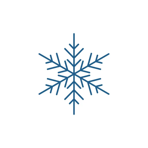 Icono de línea de decoración de copo de nieve concepto. Decoración de copo de nieve símbolo de vector plano, signo, esquema ilustración . — Vector de stock