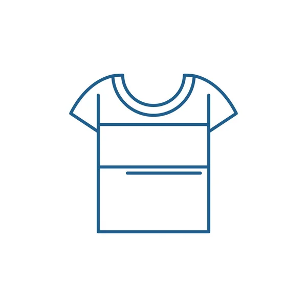 Концепция линии спортивной футболки. Символ спортивной футболки с плоским вектором, знак, набросок . — стоковый вектор