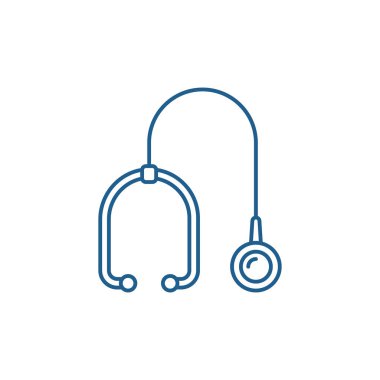 Streptoscope satırı simgesi kavramı. Streptoscope düz vektör simgesi, işaret, anahat illüstrasyon.