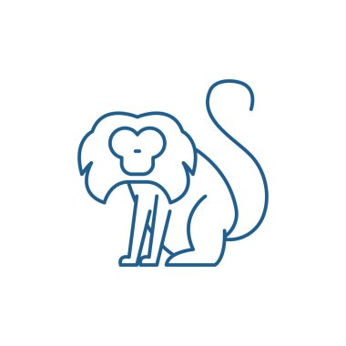 Miğfer satırı simgesi kavramı. Miğfer düz vektör simgesi, işaret, anahat illüstrasyon.