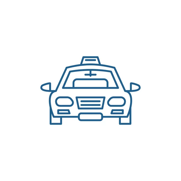 Taxi line icon concept. Taxi flat  vector symbol, sign, outline illustration. — Stock Vector