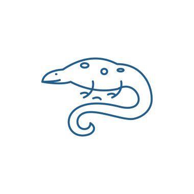 Triton satırı simgesi kavramı. Triton düz vektör simgesi, işaret, anahat illüstrasyon.