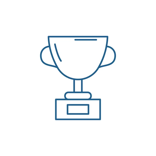 Concepto de icono de línea de trofeo. Trofeo vector plano símbolo, signo, esquema ilustración . — Vector de stock