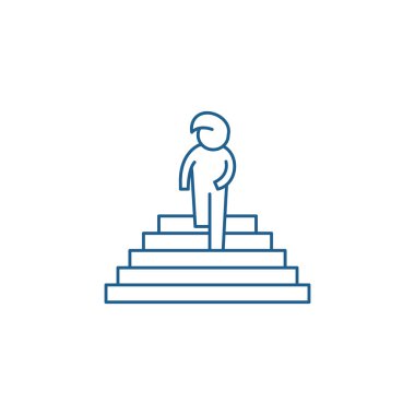 Özlem çizgi simgesini kavramı. Özlem düz vektör simgesi, işaret, anahat illüstrasyon.