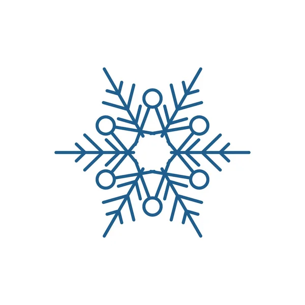 Χειμώνα νιφάδα χιονιού γραμμή εικονίδιο έννοια. Χειμώνα νιφάδα χιονιού επίπεδη διάνυσμα σύμβολο, σημάδι, απεικόνιση της διάρθρωσης. — Διανυσματικό Αρχείο