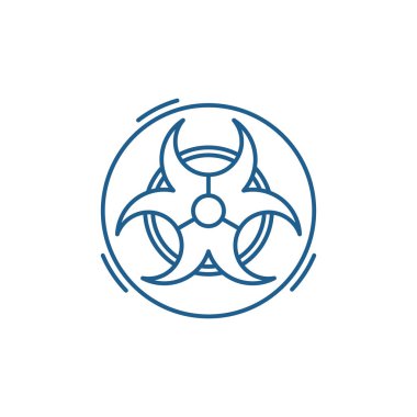 Şarj edilebilir pil çizgi simgesini kavramı. Şarj edilebilir pil düz vektör simgesi, işaret, anahat illüstrasyon.