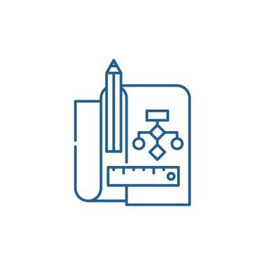 Satırı simgesi kavramı yeniden düzenleme. Yeniden düzenleme düz vektör simgesi, işaret, anahat illüstrasyon.