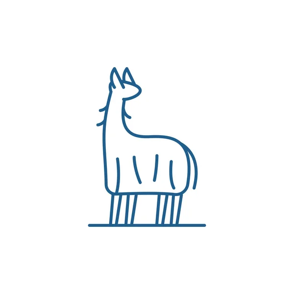 Lama line ikonen koncept. Lama platt vektor symbol, underteckna, disposition illustration. — Stock vektor