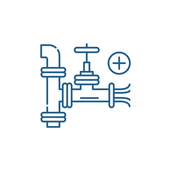 Concept d'icône de ligne de pipeline. Pipeline plat vecteur symbole, signe, illustration de contour . — Image vectorielle