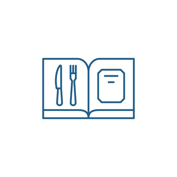 Restaurant-Menüzeilen-Icon-Konzept. Restaurant Menü flache Vektorsymbol, Zeichen, Umriss Illustration. — Stockvektor