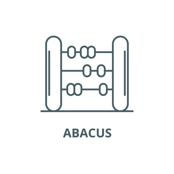 Icône de ligne d'abaque, vecteur. Signe de contour Abacus, symbole de concept, illustration plate — Image vectorielle