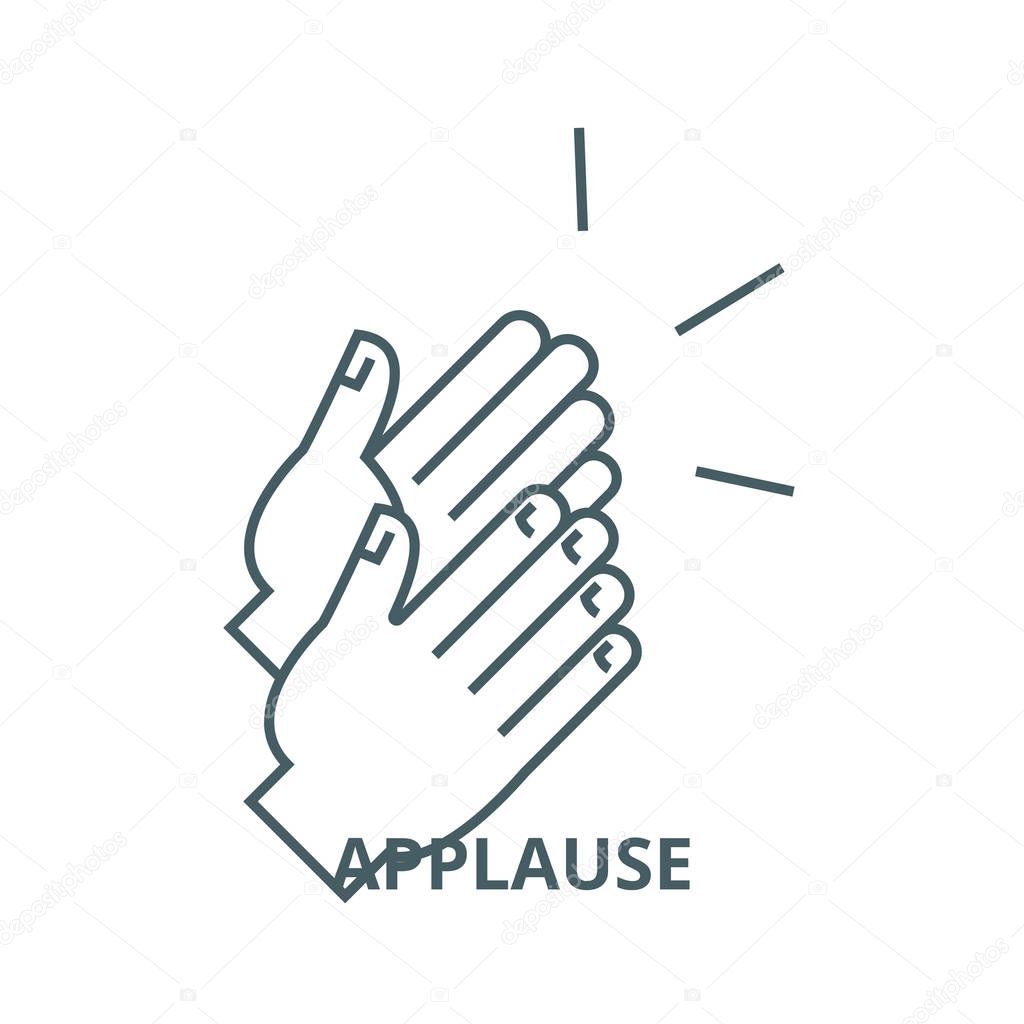 Applause line icon, vector. Applause outline sign, concept symbol, flat illustration
