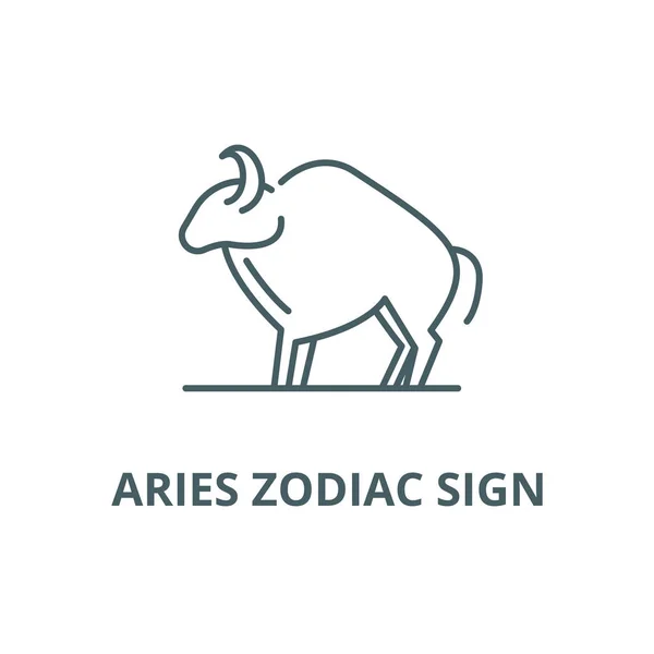 Koç Zodiac Sign Line simgesi, vektör. Koç Zodiac Sign anahat işareti, kavramı sembolü, düz illüstrasyon — Stok Vektör