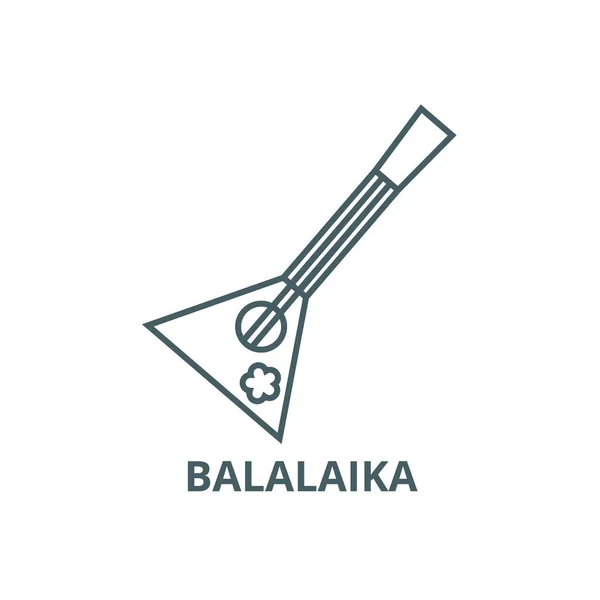 Icono de línea Balalaika, vector. Balalaika signo contorno, símbolo concepto, ilustración plana — Vector de stock