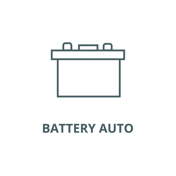 Icône de ligne automatique de batterie, vecteur. Signe de contour automatique de batterie, symbole de concept, illustration plate — Image vectorielle