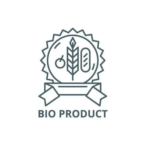 Bio product line icon, vector. Bio product outline sign, concept symbol, flat illustration