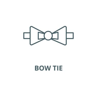 Bow tie Line simgesi, vektör. Bow tie anahat işareti, kavramı sembolü, düz illüstrasyon