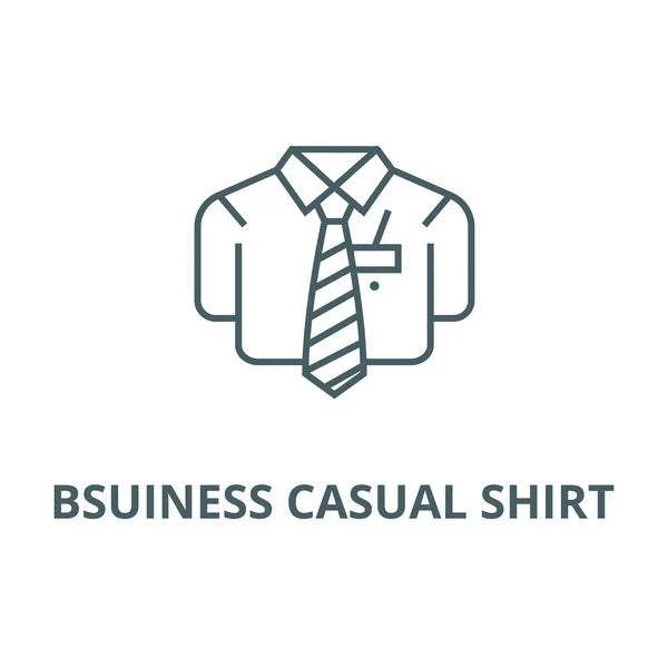 Bsuiness casual shirt line icon, vector. Bsuiness casual shirt outline sign, concept symbol, flat illustration — Stock Vector