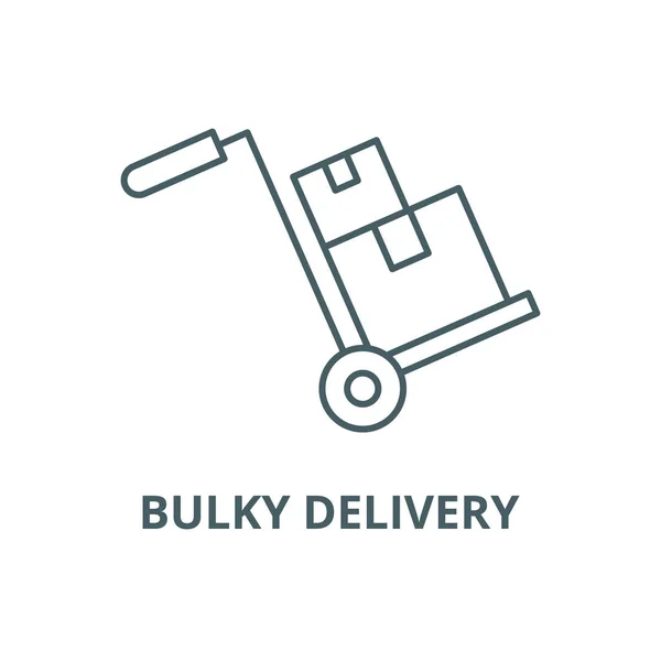 Bulky delivery line icon, vector. Bulky delivery outline sign, concept symbol, flat illustration — Stock Vector