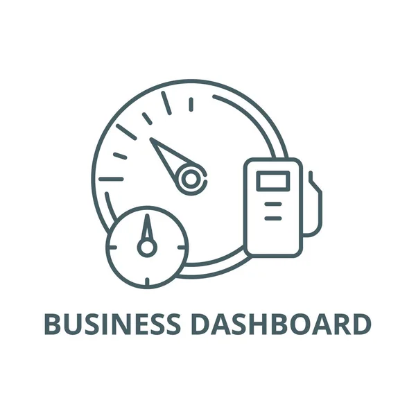 Business-Dashboard-Linie Symbol, Vektor. Business-Dashboard Umrissschild, Konzept-Symbol, flache Abbildung — Stockvektor