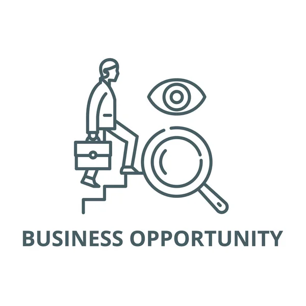 Pictogram voor bedrijfs opportuniteits lijn, Vector. Business Opportunity schets teken, concept symbool, platte illustratie — Stockvector