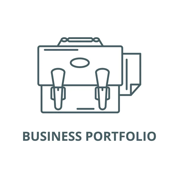 Business portfolio lijn icoon, Vector. Business portfolio schets teken, concept symbool, platte illustratie — Stockvector