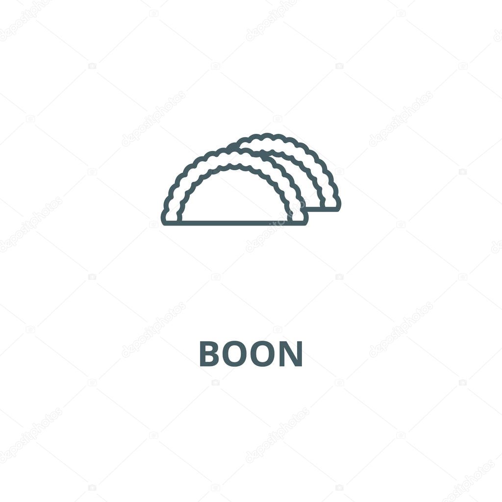 Boon line icon, vector. Boon outline sign, concept symbol, flat illustration