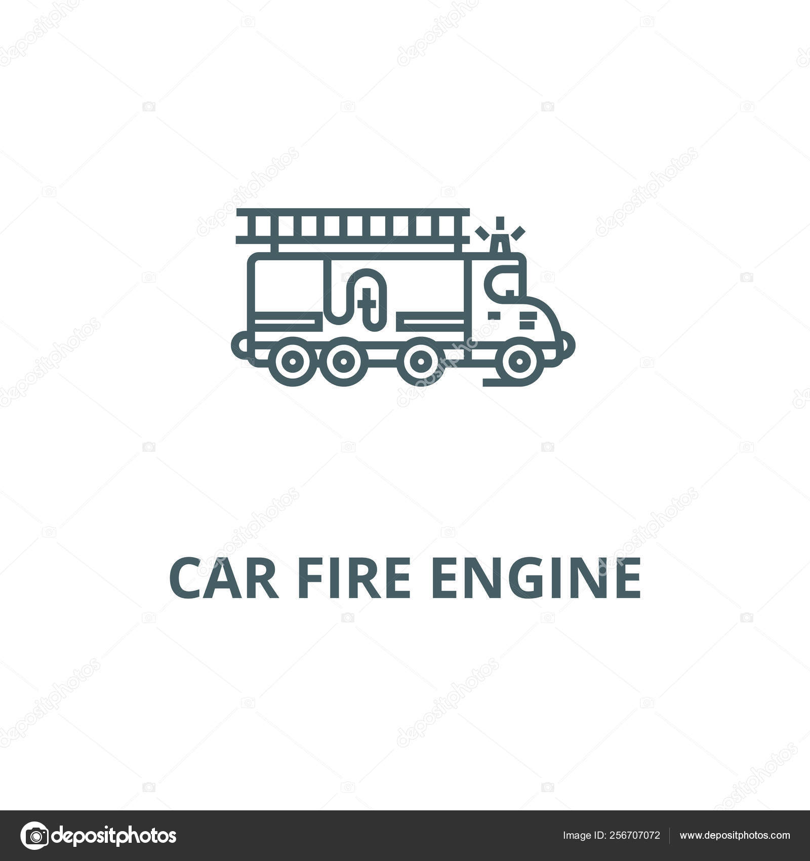 Fire Engine Outline Images