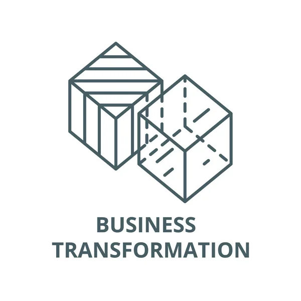 Business transformation line icon, vector. Business transformation outline sign, concept symbol, flat illustration