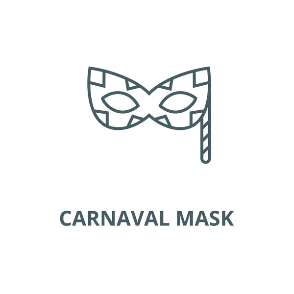 Carnaval mask  line icon, vector. Carnaval mask  outline sign, concept symbol, flat illustration