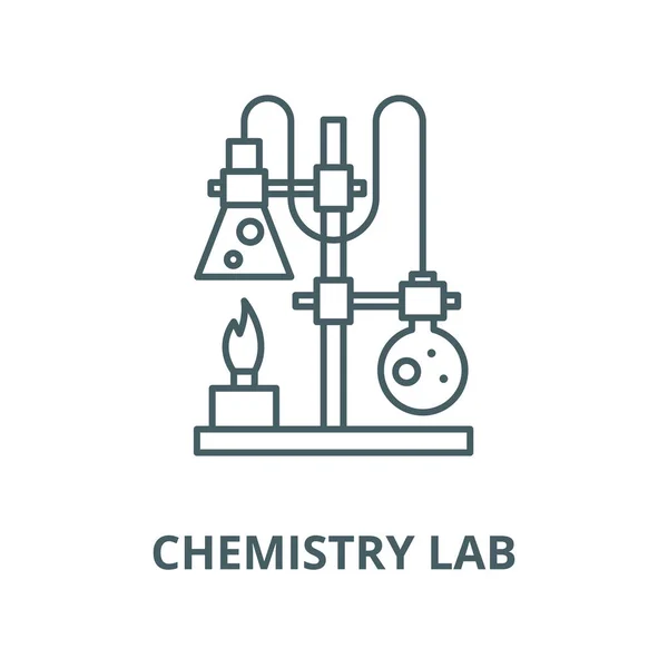 Иконка химической лаборатории, вектор. Набросок химической лаборатории, символ концепции, плоская иллюстрация — стоковый вектор