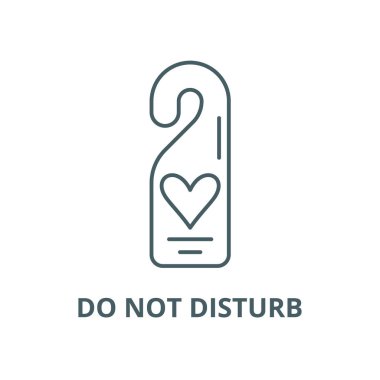 Hat simgesi, vektör rahatsız etmeyin. Anahat işareti, kavramı sembolü, düz illüstrasyon rahatsız etmeyin