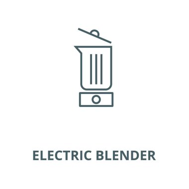 Elektrikli blender hattı simgesi, vektör. Elektrikli blender anahat işareti, konsept sembolü, düz illüstrasyon