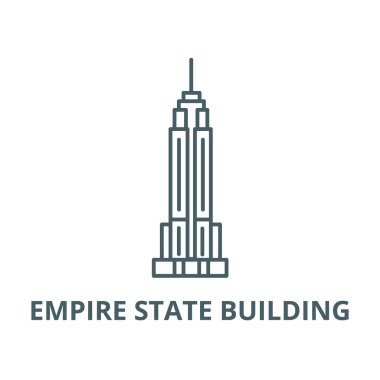Empire State Building Line simgesi, vektör. Empire State Building anahat işareti, konsept sembolü, düz illüstrasyon