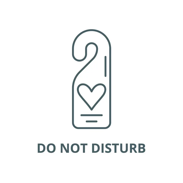 Do not disturb line icon, vector. Do not disturb outline sign, concept symbol, flat illustration — Stock Vector