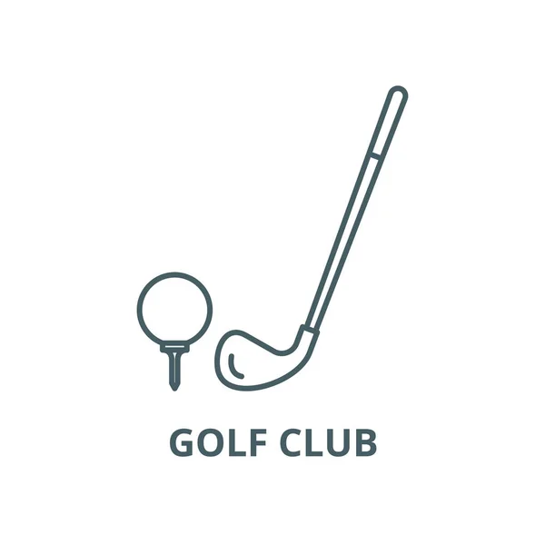 Гольф клуб векторна лінія значок, лінійна концепція, контурний знак, символ — стоковий вектор