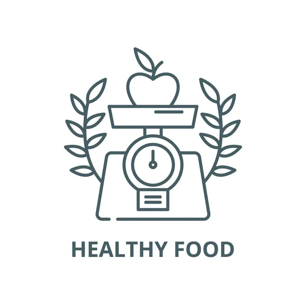 Ícone de linha vetor de comida saudável, conceito linear, sinal de contorno, símbolo — Vetor de Stock