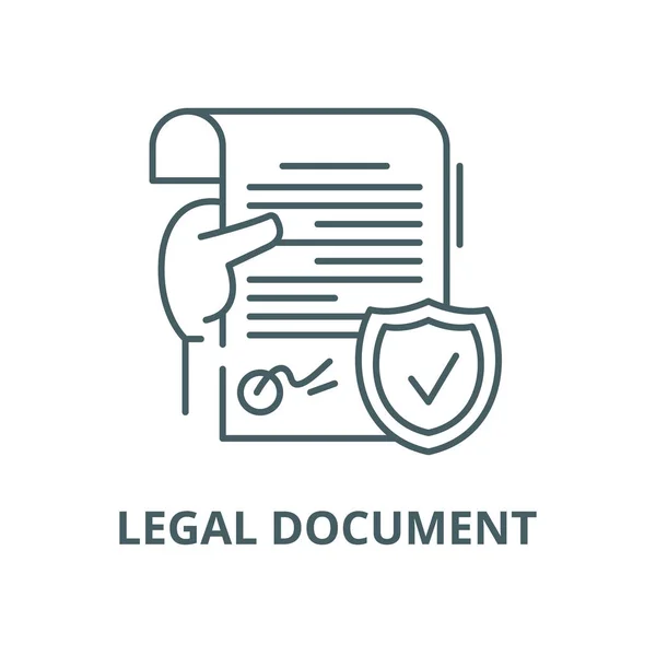 Documento legal vector línea icono, concepto lineal, signo de esquema, símbolo — Archivo Imágenes Vectoriales