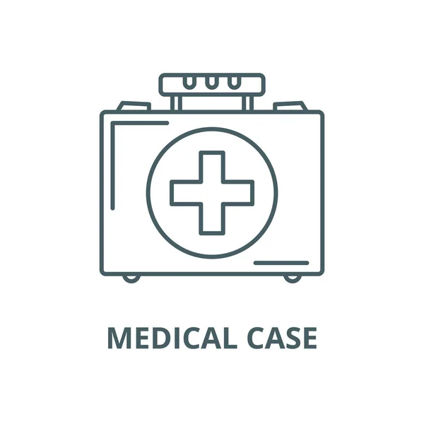 Icône de ligne vectorielle de cas médical, concept linéaire, signe de contour, symbole — Image vectorielle