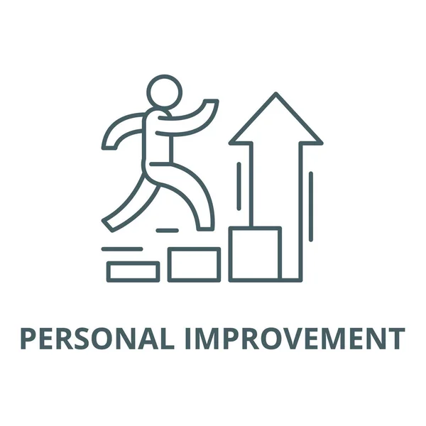 Personal improvement vector line icon, linear concept, outline sign, symbol — Stock Vector