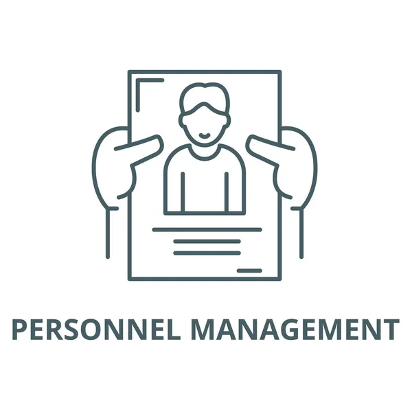 Personnel management vector line icon, linear concept, outline sign, symbol