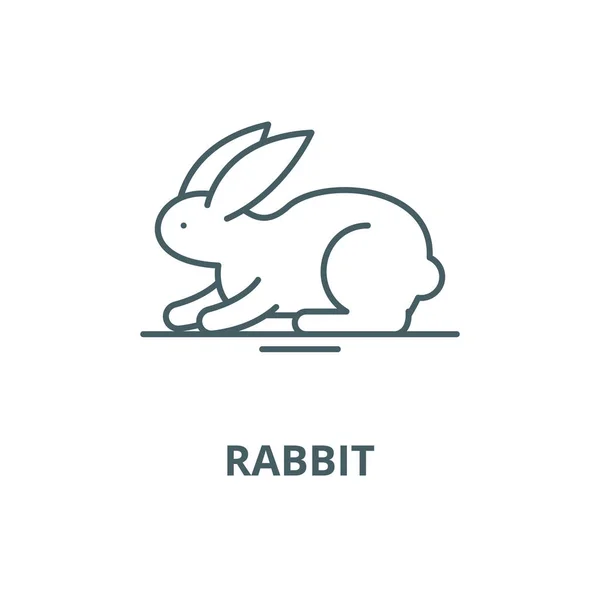 兔子矢量线图标、线性概念、轮廓符号、符号 — 图库矢量图片