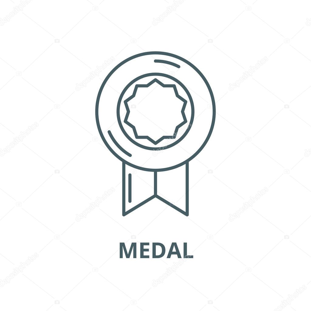 Medal vector line icon, linear concept, outline sign, symbol