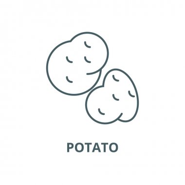 Patates vektör çizgi simgesi, doğrusal kavram, anahat işareti, sembol